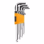 INGCO LLAVE ALLEN HEXAGONAL PTA. BOLA JUEGO 9 PIEZAS #HHK12091
