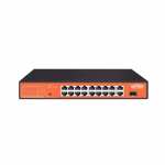 WI-TEK WI-PS518GH SWITCH 16FE POE 150W 250MTS LONG RANGE 1GE + 1SFP COMBO UPLINK NO ADMINISTRABLE