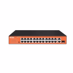 WI-TEK WI-PS526GH Switch 24FE PoE 200W 250Mts Long range + 1SFP combo Uplink no administrable